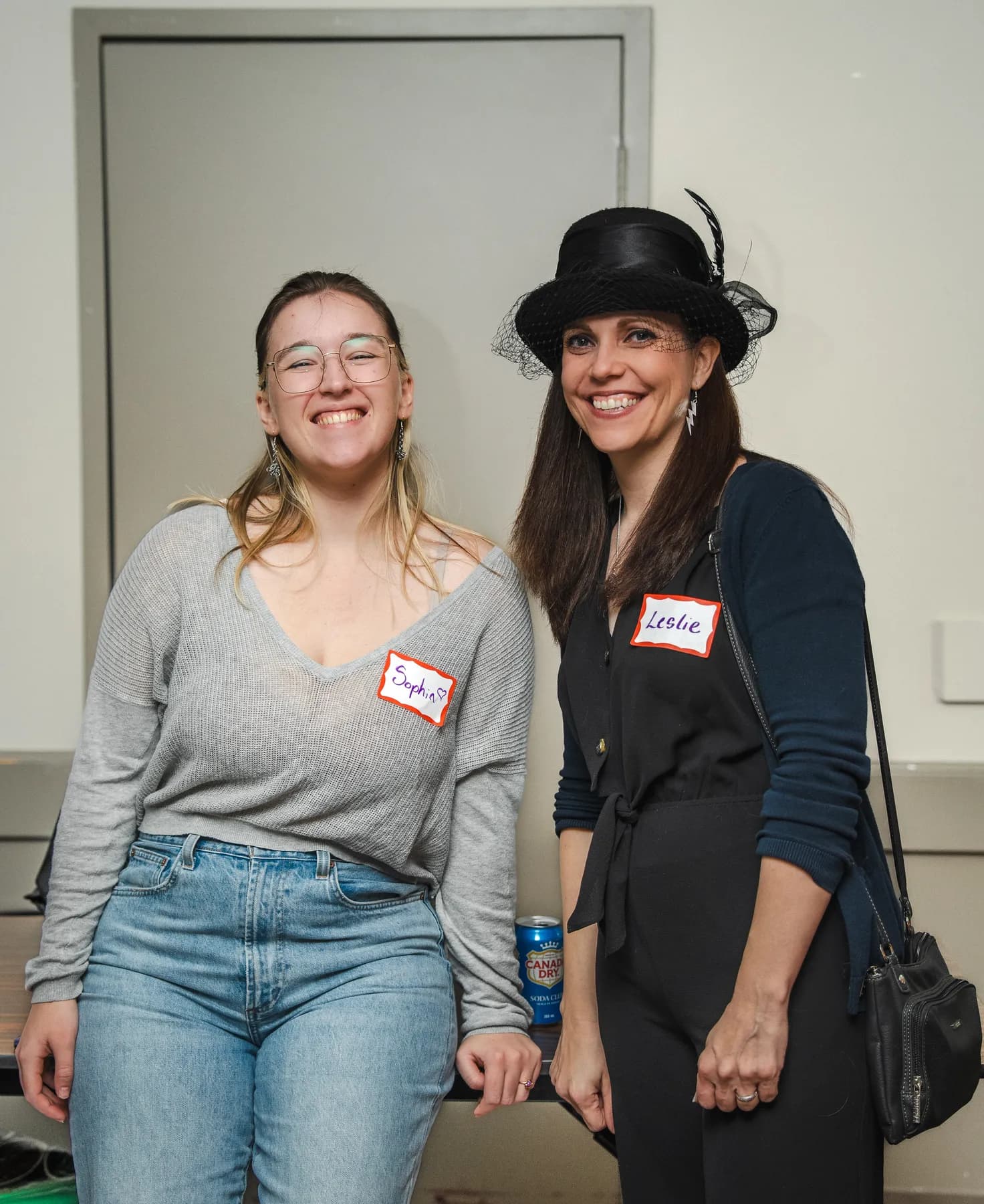 Two women posing together at Alison’s birthday celebration.