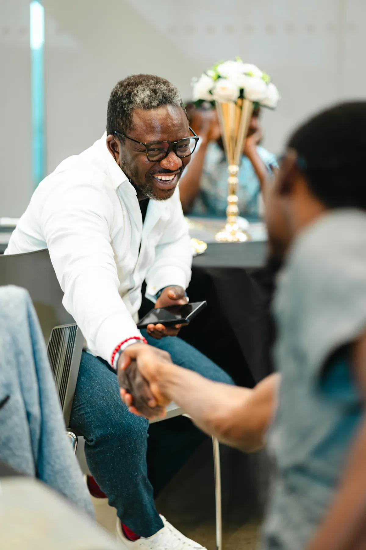 Candid moments around the party tables at BJ’s 40th birthday party.
