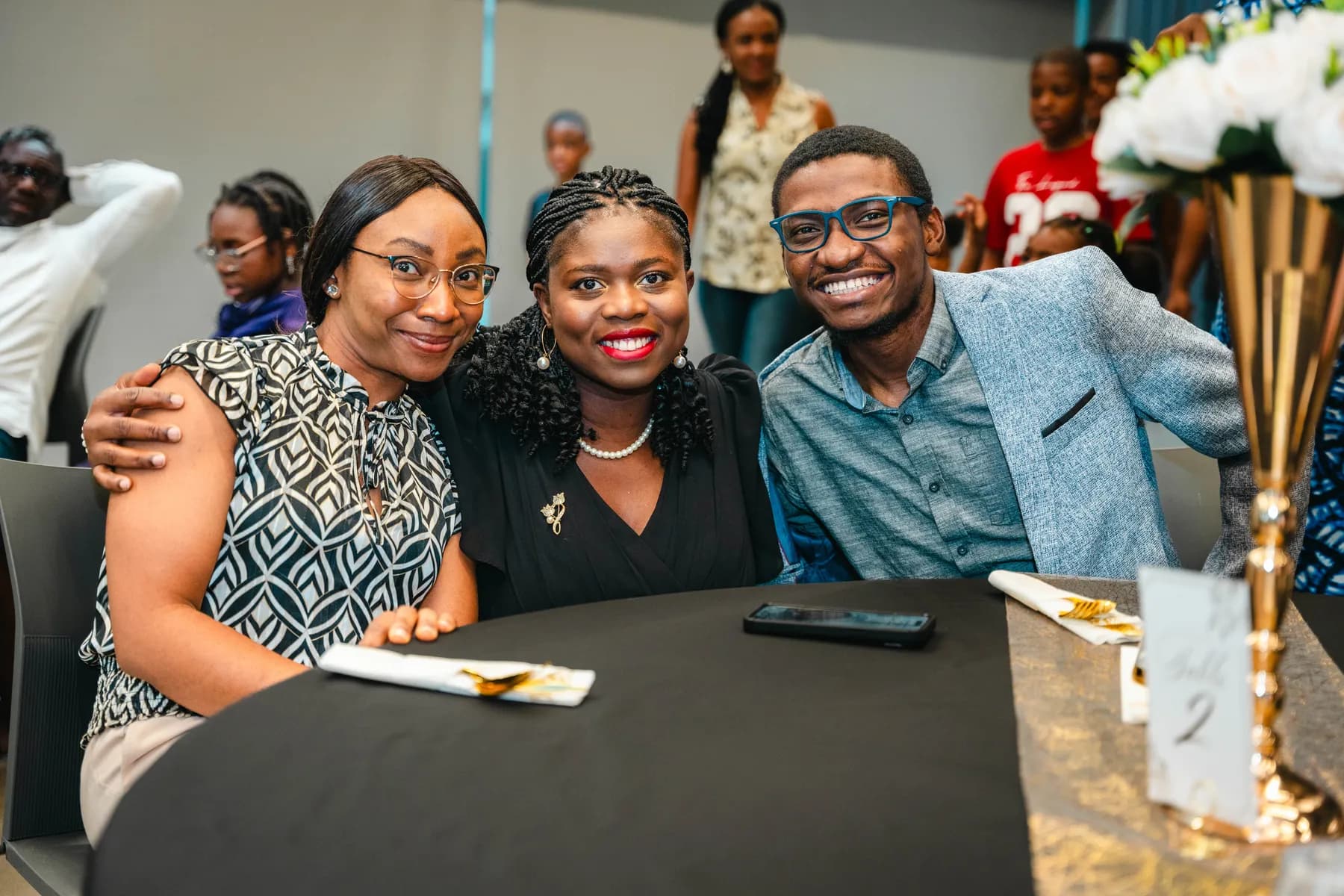 Candid moments with guests at BJ’s 40th birthday party.