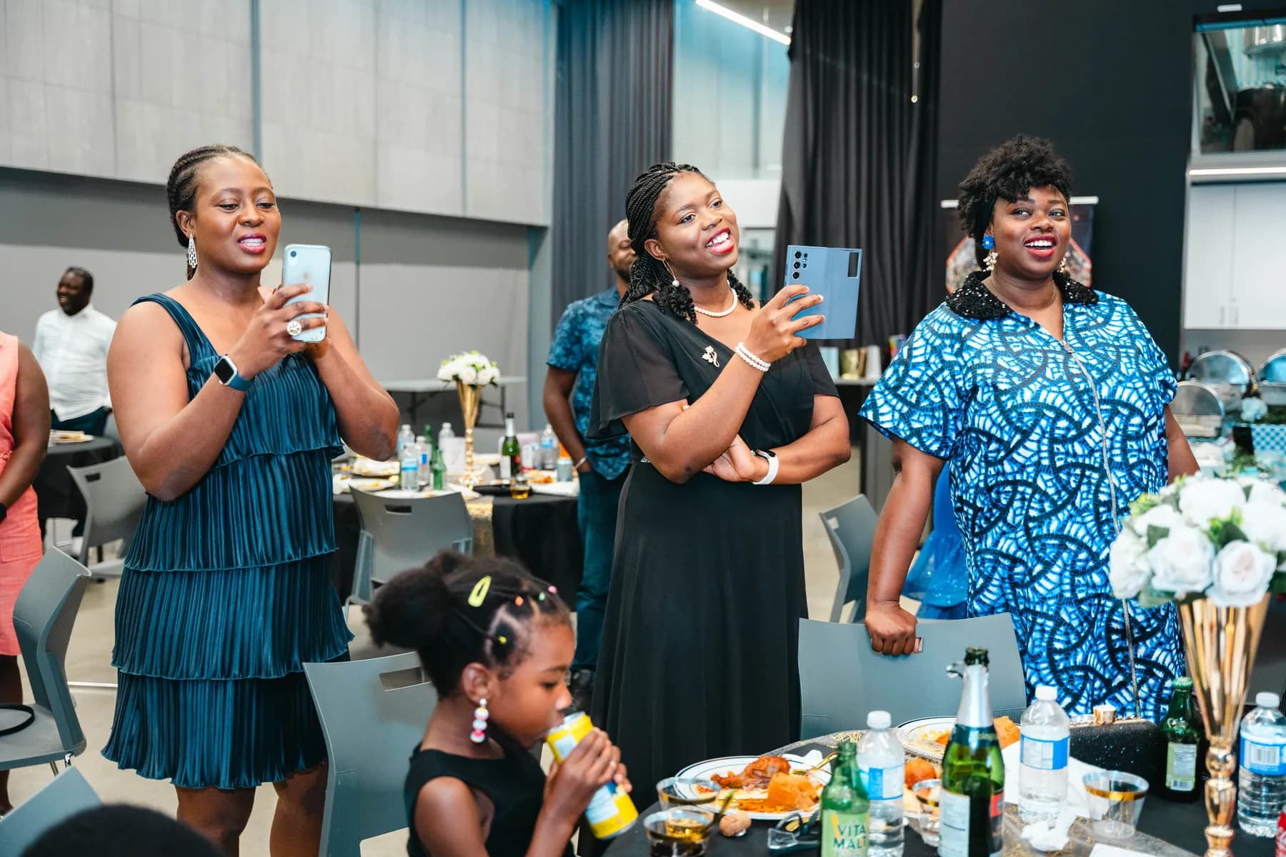 Guests enjoying the speeches and toasts at BJ’s 40th birthday party.