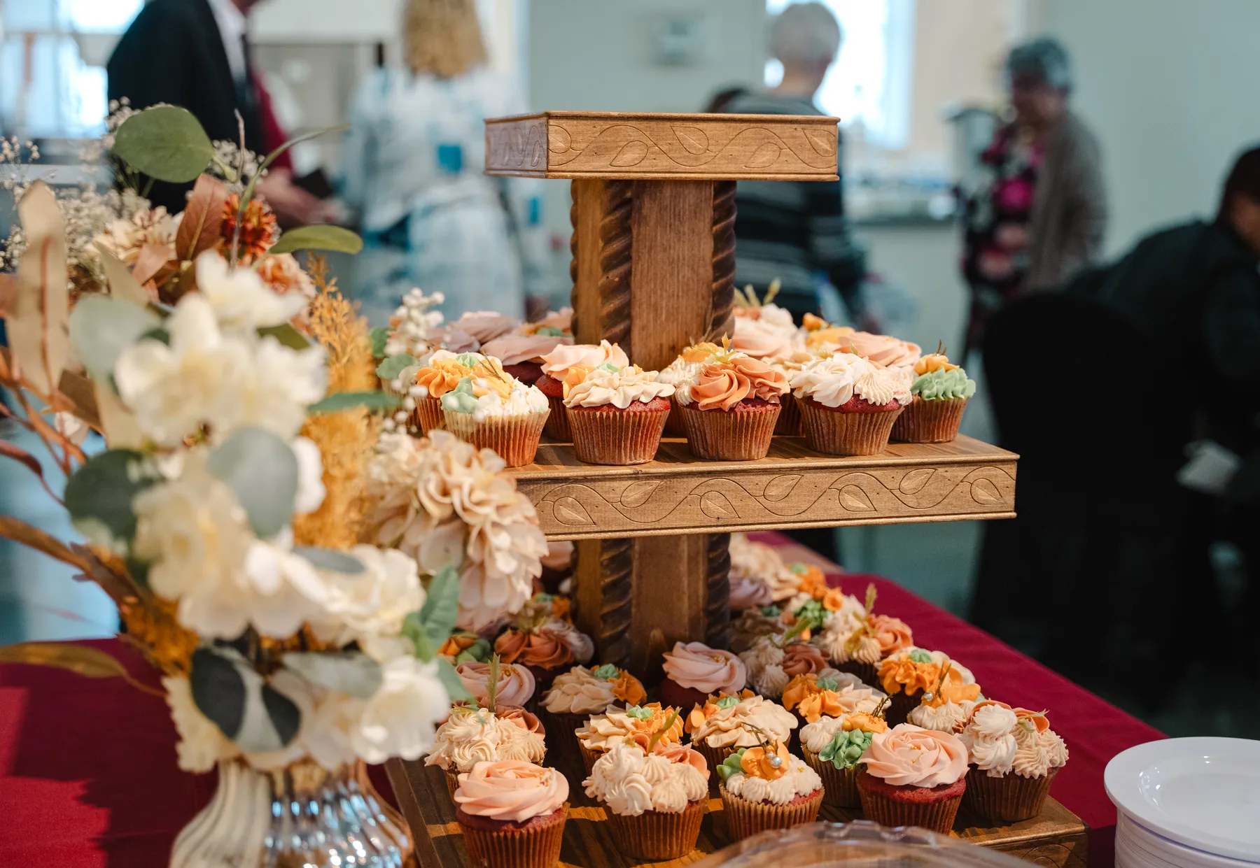 Food and desserts arranged for the reception at Kody and Jaz’s wedding.