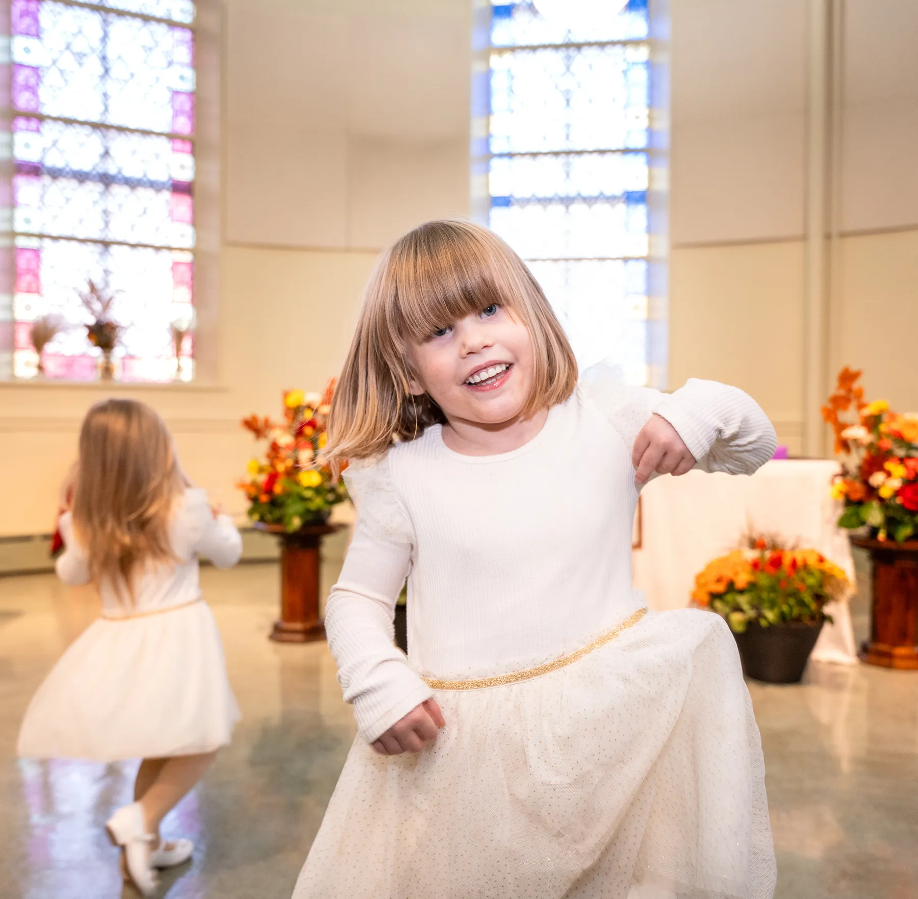 Children and guests dancing at Kody and Jaz’s wedding.