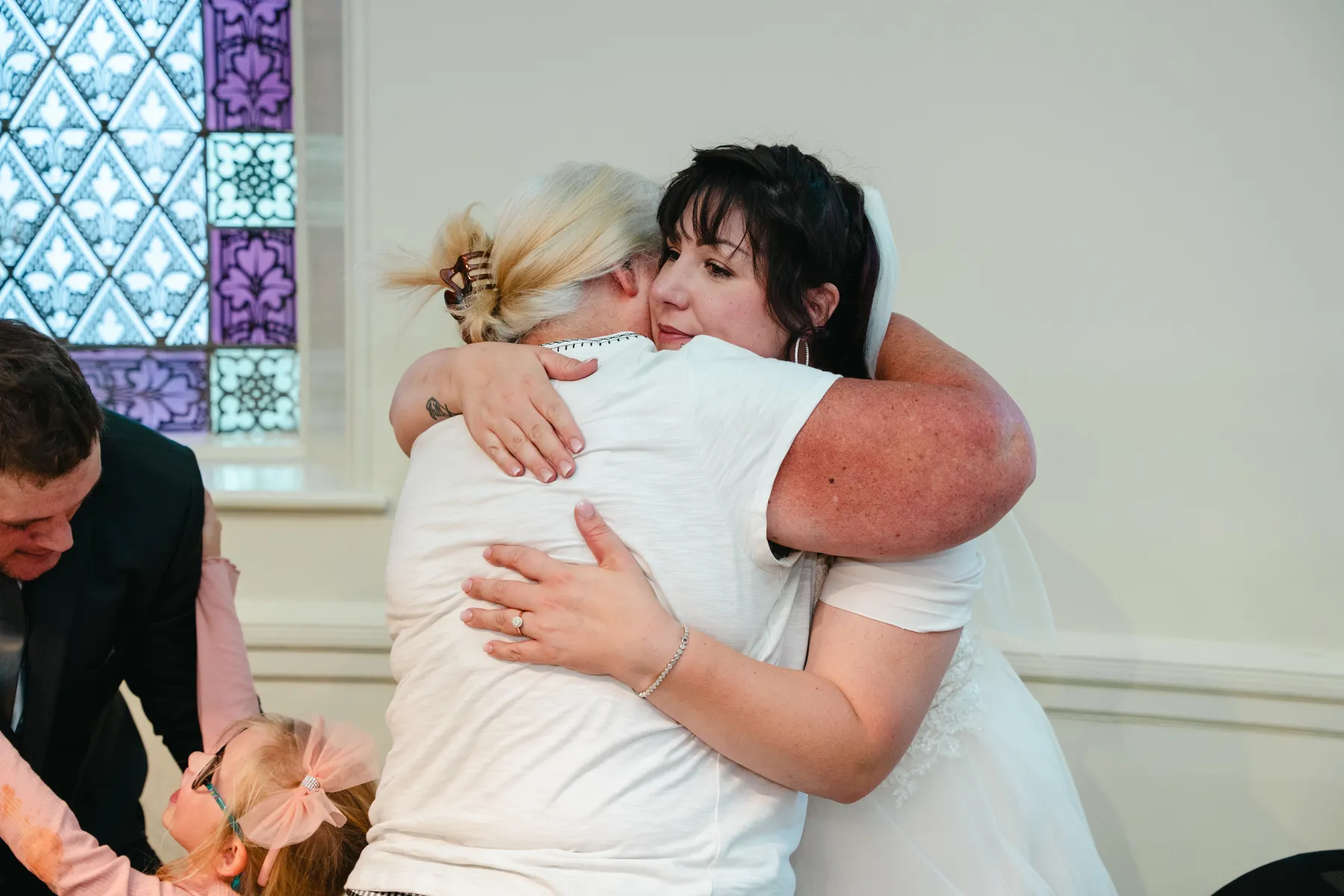 Guests sharing moments together at the reception at Kody and Jaz’s wedding.