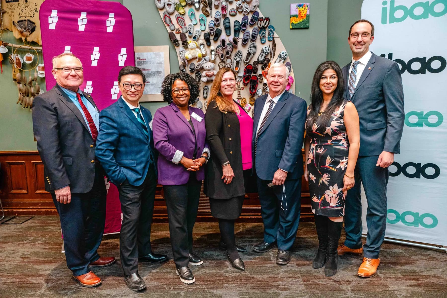Participants posing together at the IBAO event at Queen’s Park.