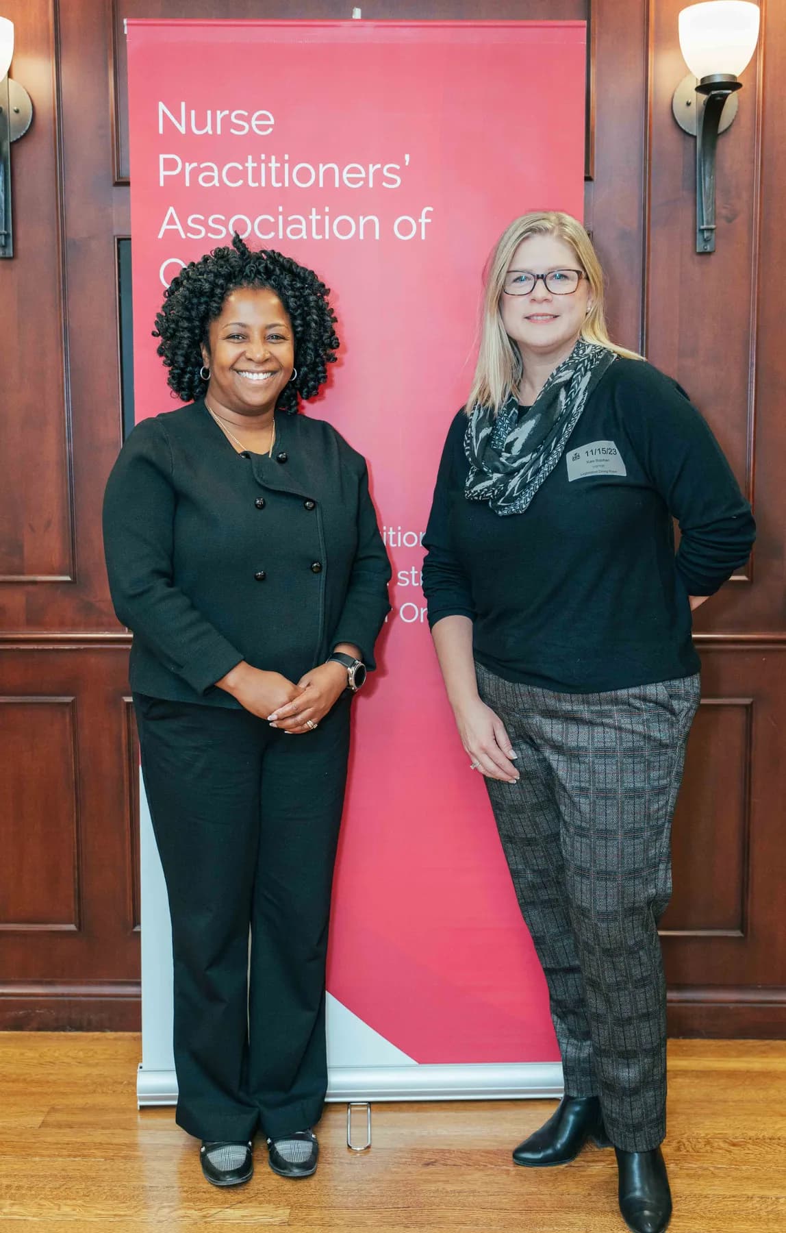 Two participants posing together at the NPAO event at Queen’s Park.