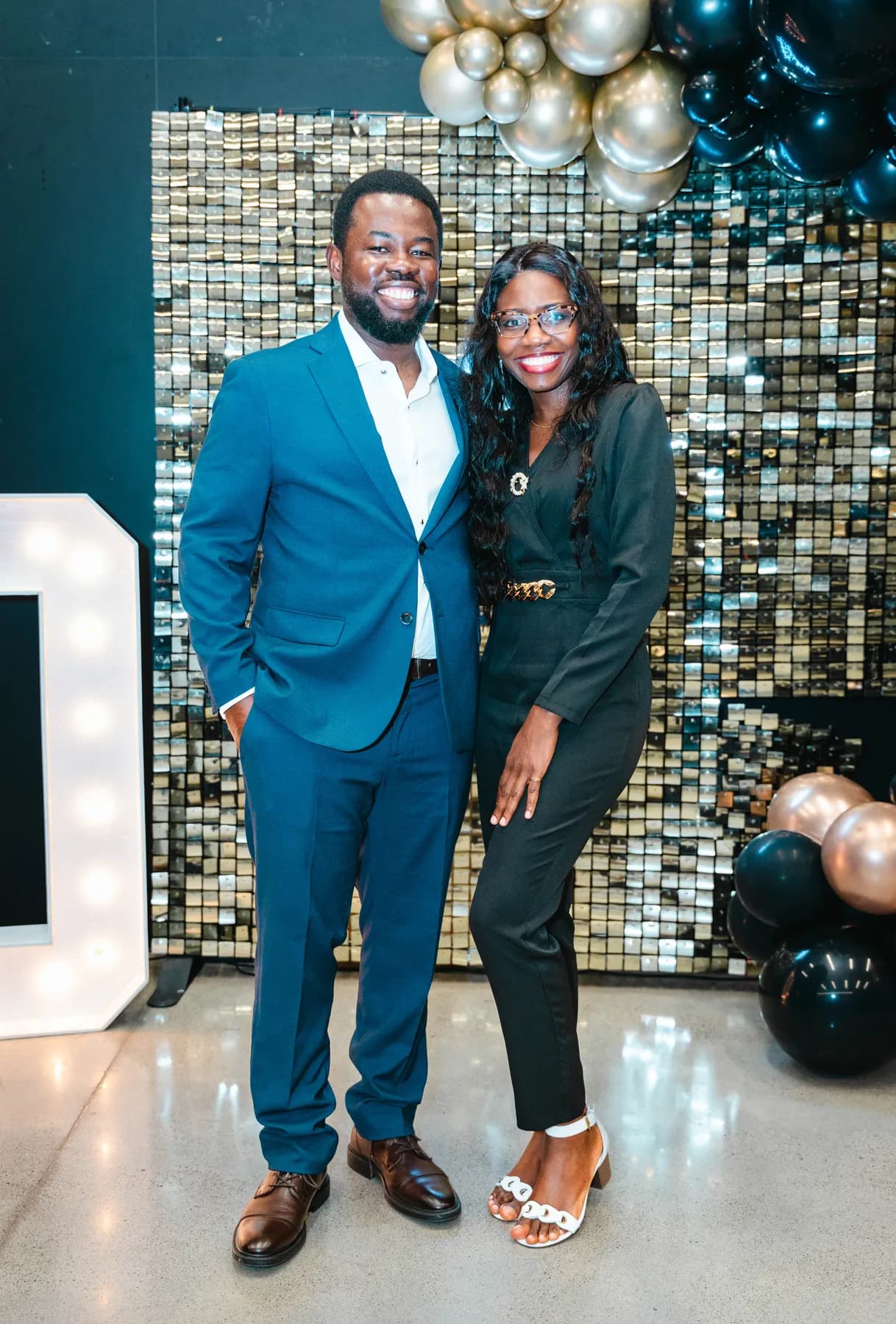 Guests posing together at BJ’s 40th birthday party.