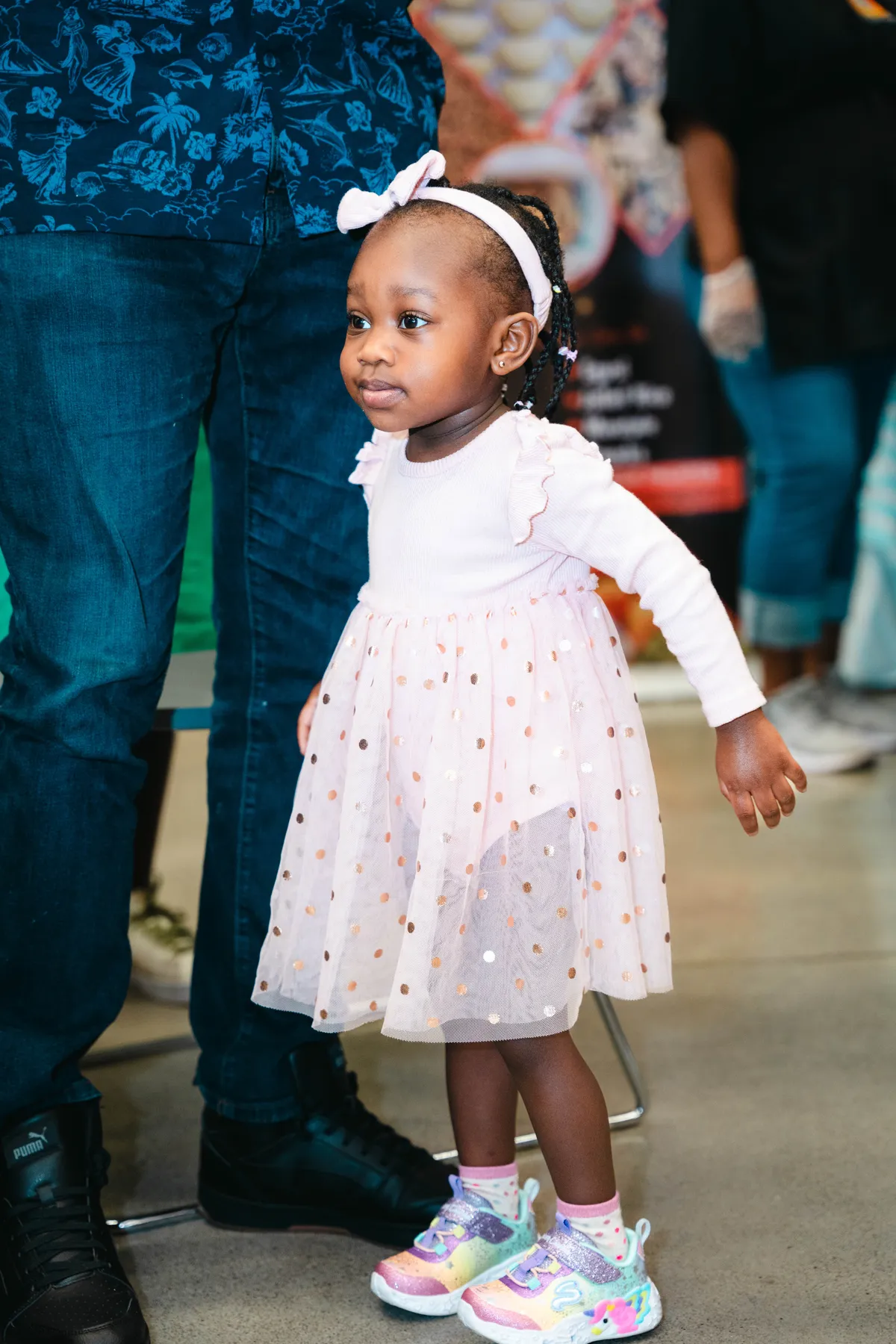 A portrait of a child at BJ’s 40th birthday party.