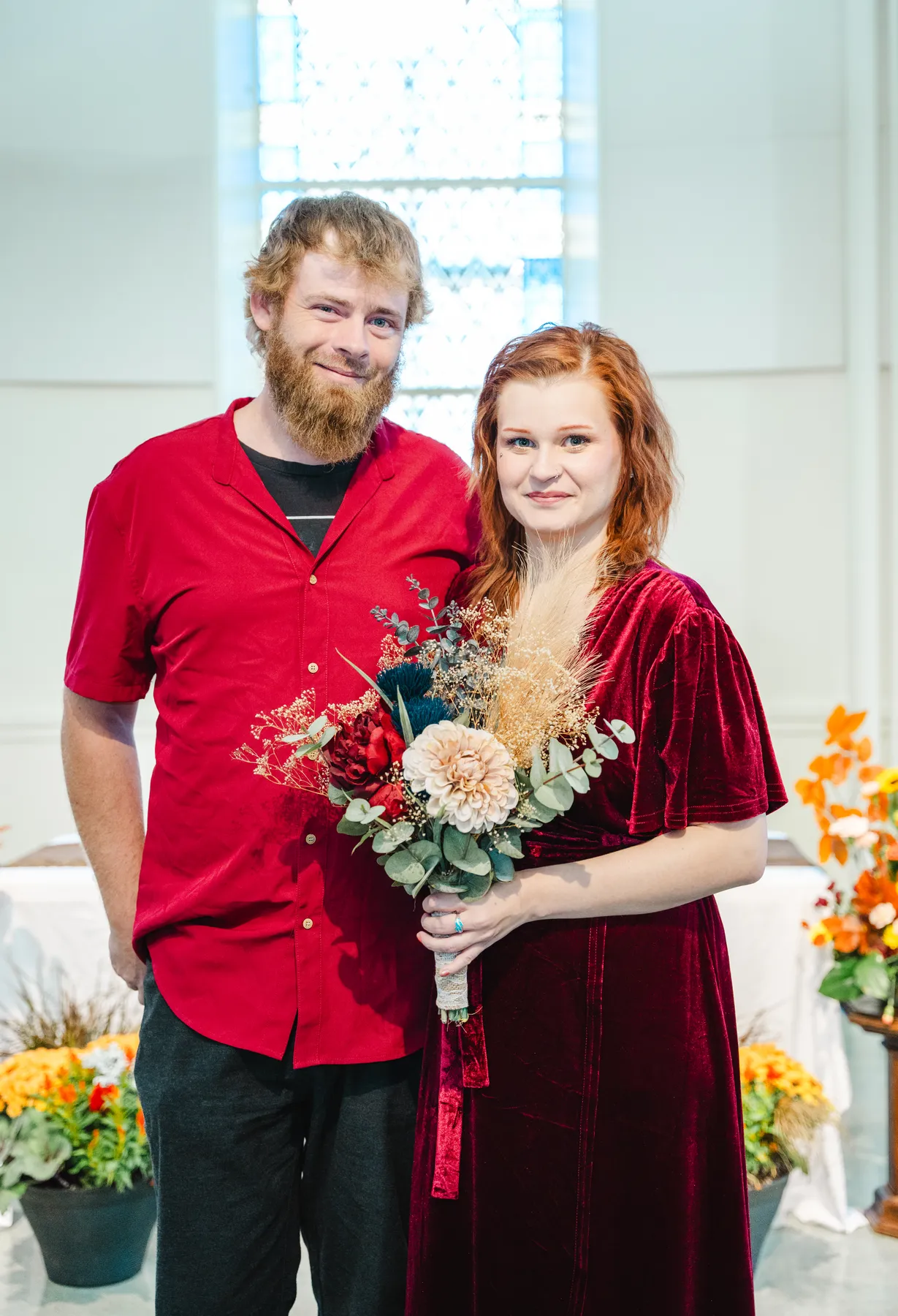 Portraits of reception guests at Kody and Jaz’s wedding.
