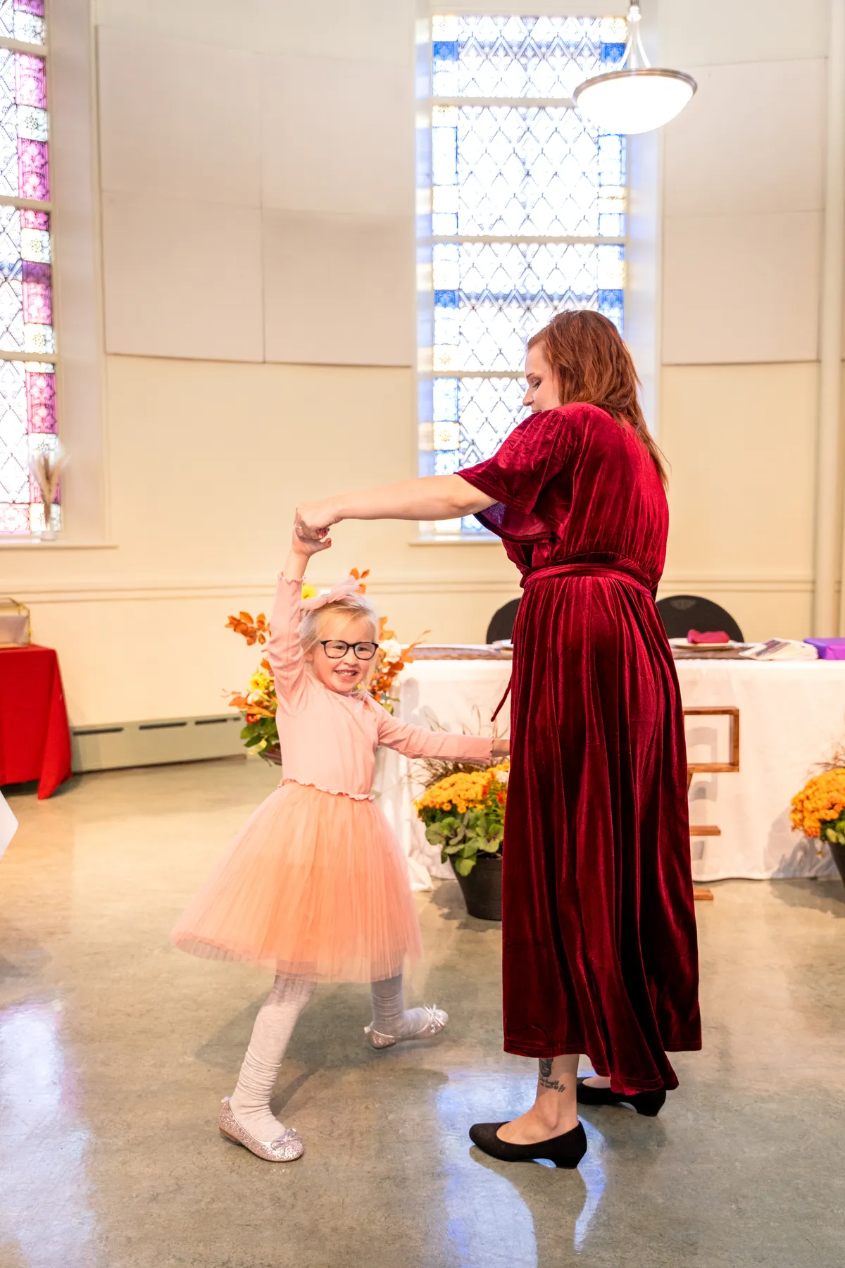 Children and guests dancing at Kody and Jaz’s wedding.